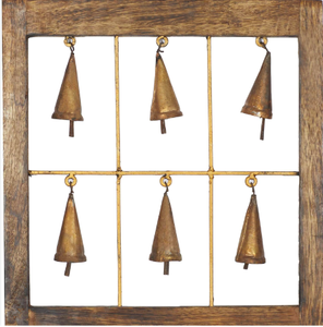 Campanas de hierro decorativas de estilo moderno hechas a mano, campanas redondas de pared, artesanías de Metal recubiertas de cobre, India, Navidad, Ramadán - Product Image 3