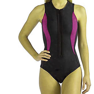 Venta al por mayor 2025 Traje de baño de carreras para mujer Cremallera Espalda descubierta Una pieza Ropa de playa Trajes de baño - Product Image 4