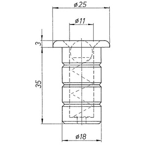 เหล็กเส้นกลม DENI ขนาด 10 มม. พร้อมบุชชิ่งหิน สำหรับรั้ว โครงตาข่าย และประตู - Product Image 3