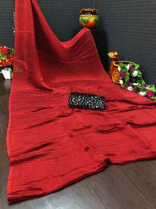 Sari de seda Rangoli de diseñador elegante de boutique india con trabajo de impresión digital última Ropa Étnica para bodas y eventos especiales - Product Image 2