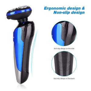 Afeitadora Eléctrica Recargable 4 en 1 para Hombre, Rotatoria, Húmeda/Seca, con Cepillo de Limpieza Facial, Impermeable IPX7, para Uso Facial - Product Image 5