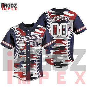 เสื้อเบสบอลระบายอากาศได้ดีเสื้อซอฟต์บอลปักชื่อทีม - Product Image 1