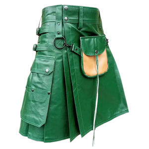 Diseño de logotipo personalizado, falda escocesa de cuero, suministro directo de fábrica disponible en diferentes tamaños y colores - Product Image 3