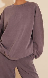 Sudadera Vintage con lavado ácido para mujer, moda coreana, forro polar Retro desgastado, cuello en V, decoración con agujeros para invierno - Product Image 6