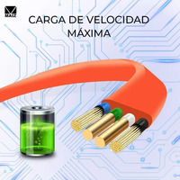 Kabel Data Transfer dan Pengisian Cepat USB Type-C LED dengan Konduktor Tembaga Murni dan Selubung TPE - Panjang 1,5m, Berbagai Warna
