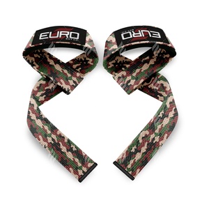 Adjustable Durable Camouflage Weightlifting Straps Strong Cotton Web Grip Wrist Support Custom Logo for Heavy Lifts Training - Product Image 1