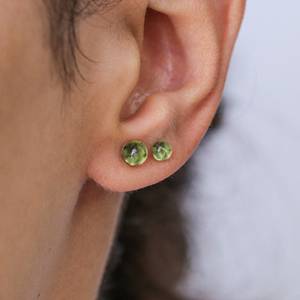 Real High Quality 925 Sterling Silver Classics Women Engagement Earing Custom Peridot Gemstone Wedding <b>Fine</b> Jewelry <b>Earings</b> - Product Image 2