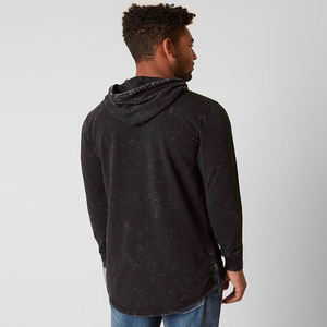 Alta calidad Streetwear Zip Up Hoodie Algodón French Terry Acid Wash Logotipo personalizado Oversized Stone Wash Sudaderas con capucha desgastadas - Product Image 2