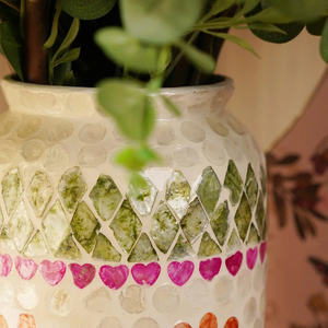 Top Produit sélectionné Fabrication Vases de table en incrustation de nacre florale Vase MOP pour le stockage des fleurs dans le salon - Product Image 2