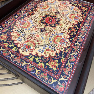 Plateau de service artisanal en bois Art Déco avec travail Meena, forme personnalisée pour la maison, la cuisine, la table à manger, utilitaire décoratif - Product Image 1