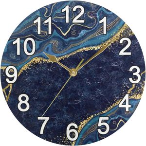 Quartz métal horloges murales Turquoise géométrique cuisine horloge murale aiguille silencieux sans tic-tac à piles pour salon - Product Image 6