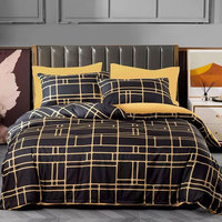 Parure de lit de luxe confortable pour adultes, 100 % coton, 100 fils, uni, 200 fils, qualité hôtelière, ensemble de literie de haute qualité, ensembles de couettes pour la maison