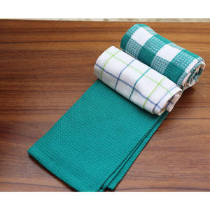 Dilpasand Hosiery 100% Cotton Woven Quick-Dry Fluffy Organic Disposable <b>Striped</b> Square Rectangle Kitchen Tea <b>Towels</b> Eco-Friendly - Product Image 2