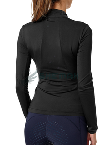 Competición de equitación camisa de mujer que absorbe la humedad blusa ecuestre diseño ajustado tejido elástico transpirable ligero - Product Image 2