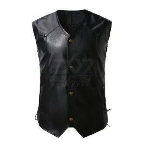 Chaleco de hombre con diseño de logotipo personalizado, precio al por mayor, chaleco de cuero de moda informal para exteriores e Invierno - Product Image 1