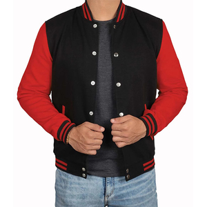 Chaqueta universitaria de cuero de lana informal de alta calidad para hombre, ligera, cómoda, aventuras al aire libre de invierno con decoración de botones - Product Image 1