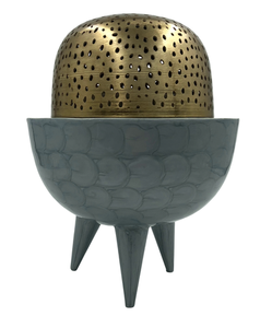 Difusor de incienso en nuevo estilo árabe Quemador de incienso Premium Bakhoor en Metal azul para uso de fragancia de lugar religioso en el hogar - Product Image 4