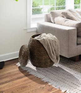 Cestas de Almacenamiento de Jacinto de Agua Rústicas y Ecológicas de Alta Calidad con Asas y Tapa, Organizador Multifuncional para Ropa, Hogar, Oficina, Dormitorio - Product Image 6