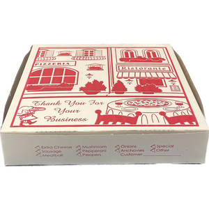 Caja de pizza impresa personalizada de fabricante potente Caja de embalaje de caja de pizza de papel corrugado de impresión personalizada - Product Image 4
