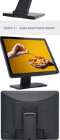 Escritorio plegable 19 pulgadas 5:4 TN IPS panel VGA USB montaje en pared Linu Win POS Monitor táctil capacitivo