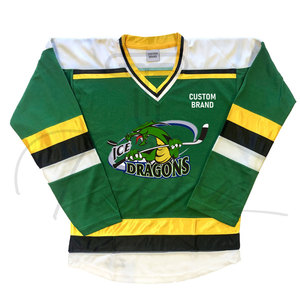 Maillot de hockey sur glace violet imprimé par sublimation personnalisé de haute qualité, séchage rapide, respirant, logo personnalisé, polyester 180g, vêtements d'équipe - Product Image 3