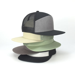 High Quality Unisex 6-Panel Trucker Snapback <b>Cap</b> Mesh Fabric Adjustable Back Closure Casual Style Four Seasons <b>Hat</b> Made Pakistan - Product Image 2
