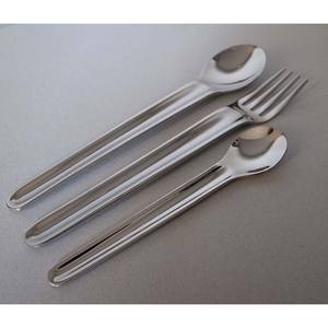 Ensemble de cadeau de décoration d'hôtel de mariage ensemble de couverts de polissage de miroir argenté avec le logo personnalisé réutilisable longue poignée pointue de conception - Product Image 6