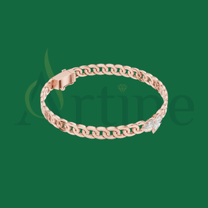 Triveni <b>gold</b> jewels 10K Biker Style <b>Men</b> Bracelet in Stainless Steel Design - Product Image 1