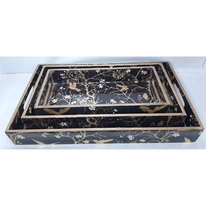 Cuisine MDF Rectangle Plateau Usine Personnalisé En Gros Spécial De Service Plateau En Bois pour la décoration de table - Product Image 4