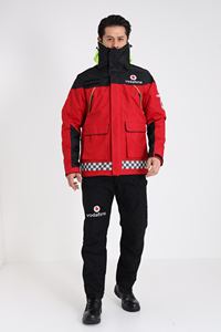 3-en-1 Bandes Réfléchissantes Manteau de Travail Imperméable Coupe-Vent Respirant Ripstop Tissu Oxford pour le Froid Vêtements de Sécurité Extérieurs - Product Image 2