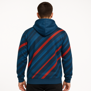 Sudadera con capucha de poliéster 100% totalmente sublimada personalizada, ropa de calle transpirable y duradera, ropa deportiva para equipos promocionales, OEM - Product Image 3