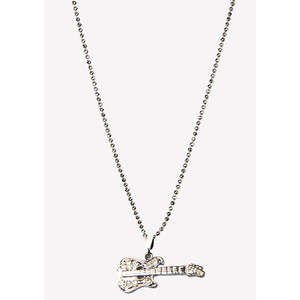 Urthn Vintage guitarra forma colgante moda Acero inoxidable chapado en oro 1200750 símbolo religioso cristiano collar de moda - Product Image 1