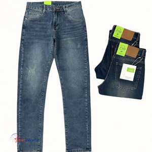 กางเกงยีนส์ขายาวผ้ายืดสีดำสำหรับผู้ชายกางเกงยีนส์ทรงหลวมใส่สบายพอดีตัวปกติสำหรับใส่ทำงานกลางแจ้งแบบทางการ - Product Image 2