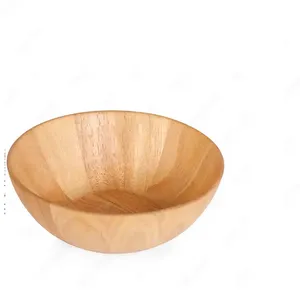 Cuenco de madera de mesa de diseño moderno hecho a mano, cuenco de servicio personalizado con estampado de flores para restaurante de Hotel, pulido sostenible - Product Image 6
