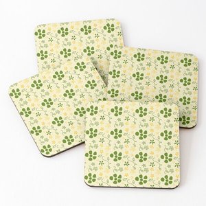 Posavasos de madera de Acacia con Mango impreso, Juego de 4 piezas, 1606 - Product Image 2