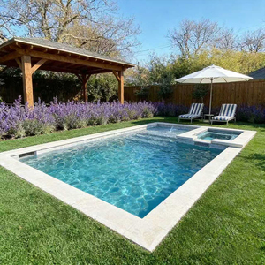 Piscine en fibre de verre à faible entretien, piscine enterrée de jardin avec bancs résistants aux UV, longue durée de vie, résistante à la corrosion - Product Image 3