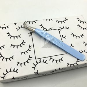 Pince à épiler professionnelle d'extension de cils à poignée diamantée avec logo personnalisé nouvel acier inoxydable durable avec pointe pointue - Product Image 2