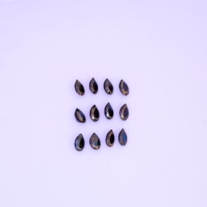 พลอยไพไรต์สีทองทรงลูกแพร์เจียระไน 12 เม็ด ขนาด 6x9 มม. สำหรับทำเครื่องประดับ - Product Image 6