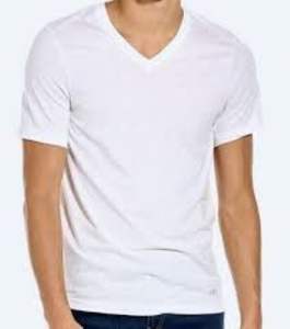 Camiseta de algodón de manga corta con cuello de pico para hombre, Camiseta de algodón duradera con logotipo personalizado para hombre, Camiseta de algodón con precio al por mayor - Product Image 5