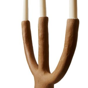 Bougeoir en bois à trois piliers fait à la main de l'exportateur indien pour les mariages fêtes de noël décor de table d'hôtel à domicile tarif de gros - Product Image 4