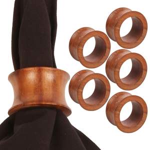 Ronds de serviette en bois massif de haute qualité Design moderne Respectueux de l'environnement et durable Stocké Meilleur exportateur en Inde pour les mariages - Product Image 2