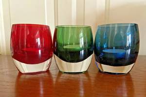 ที่ใส่แก้วก้นหนาสีสันสดใสพร้อมไฟชาสำหรับตกแต่งบ้านในวันคริสต์มาส - Product Image 2