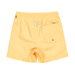 Short d'entraînement décontracté pour homme 100% coton taille moyenne avec fermeture à cordon anti-rides motif uni teint court - Product Image 2