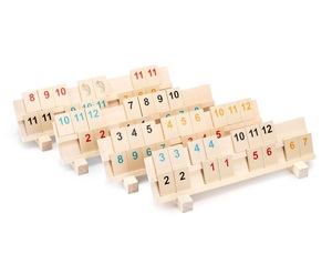 Offre Spéciale jeu de Rummikub en bois personnalisé de luxe de qualité supérieure rami en bois tuile jeu fait à la main en bois Rummy Cube jeu avec support - Product Image 3