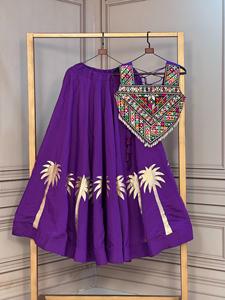 Premium Navratri ROMAN COCONUT GOTA WORK <b>LEHENGA</b> All Seasons <b>Women</b> - Product Image 2