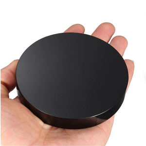 Espejo de cristal de cuarzo obsidiana, placa Fengshui para regalo de decoración, color negro Natural, venta al por mayor - Product Image 1