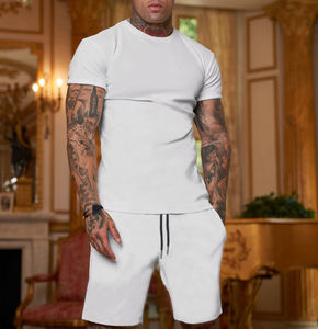 Nuevo Rash Guard Summer Men's Slim Sportswear Camisas Transpirable Fitness Color sólido Simple Street Sets New Rash Guard - Product Image 3