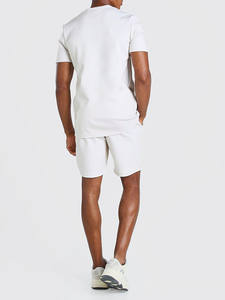 Camiseta gráfica de dos piezas de verano con logotipo estampado personalizado y conjunto corto para hombre, nueva colección lavada, chándal de talla grande - Product Image 2