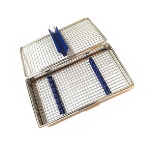 Thép Không Gỉ Hướng Dẫn Sử Dụng Nha Khoa Khử Trùng Cassette Giá Lưới Khay 7 Pcs Autoclavable Khử Trùng Chủ Hộp Medic Cụ - Product Image 2