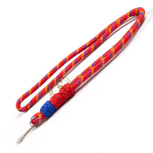 Cordon de cérémonie personnalisé pour uniformes de robe en vente Lanyard en satin rouge personnalisé avec crochet sifflet et motif logo - Product Image 1